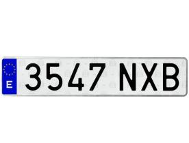 - 880020E - PLACA MATRÍCULA ALUMINIO EUROPEA LARGA