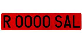 - 880010A-ROJA - PLACA ACRÍLICA/ALUMINIO ROJA REMOLQUE