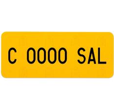 - 880002 - PLACA PARA CUATRICICLO ACRÍLICA